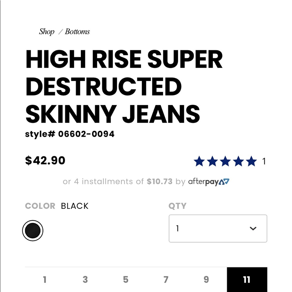 HIGH RISE SUPER DESTRUCTED SKINNY JEANS